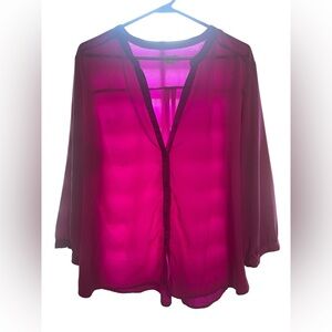 Old Navy Women's Pink Sheer Top